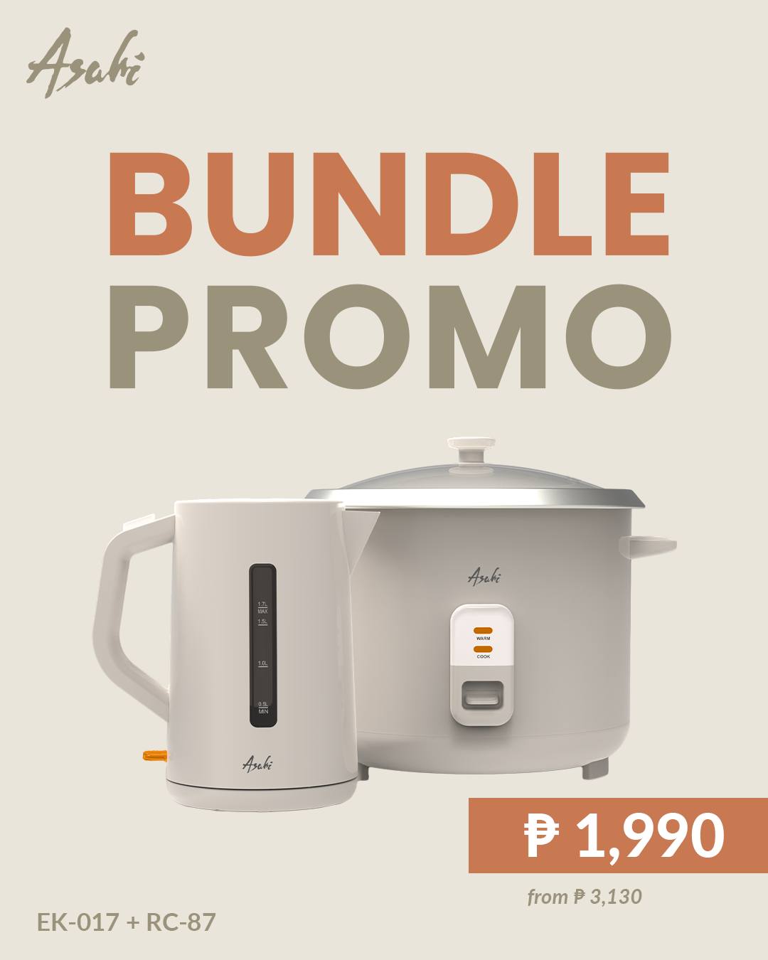 Asahi - Get the NEW Asahi 8-Cup Rice Cooker (RC-87) and the 1.7L ...