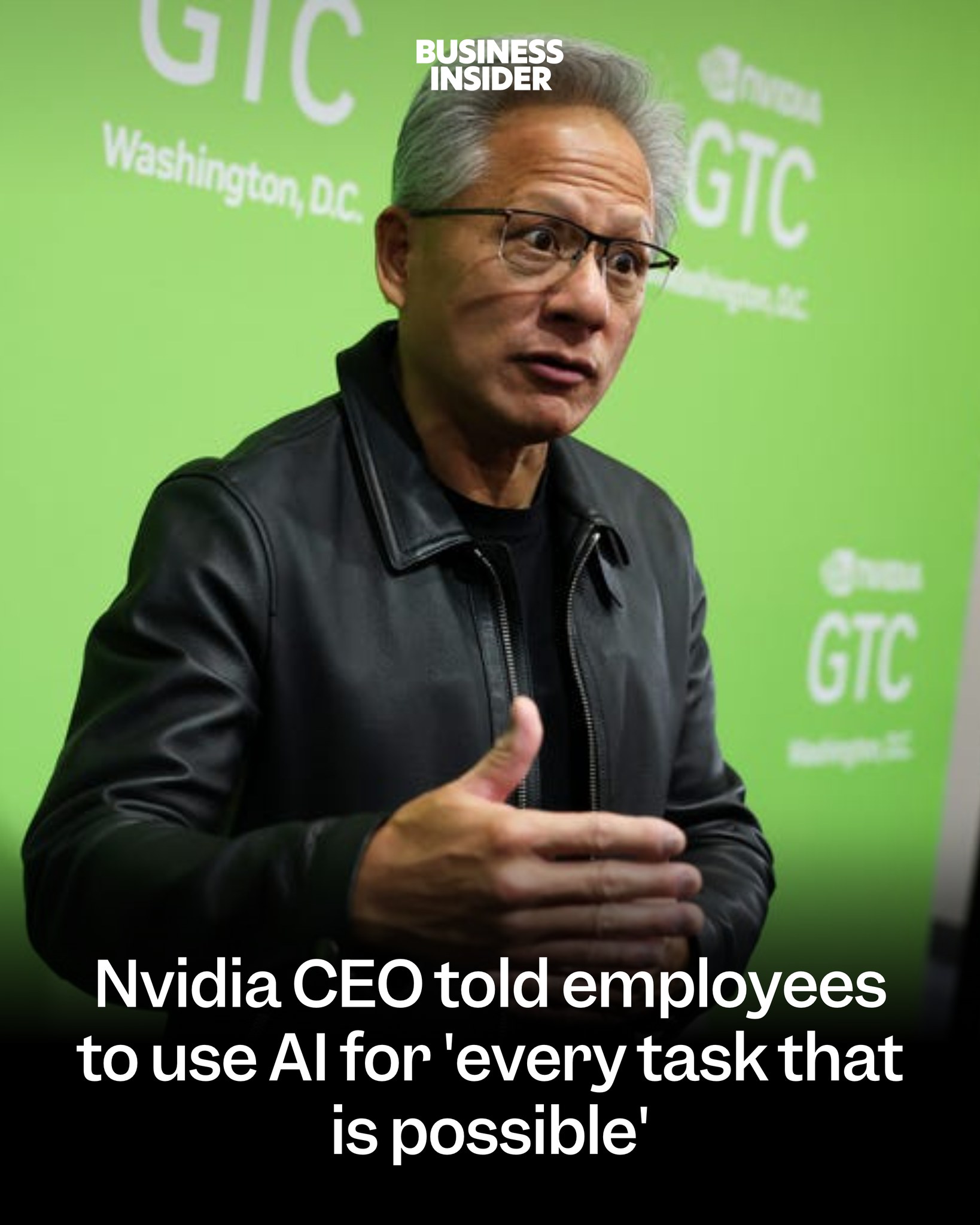 Insider - AI adoption at Nvidia is top priority, says CEO Jensen Huang ...