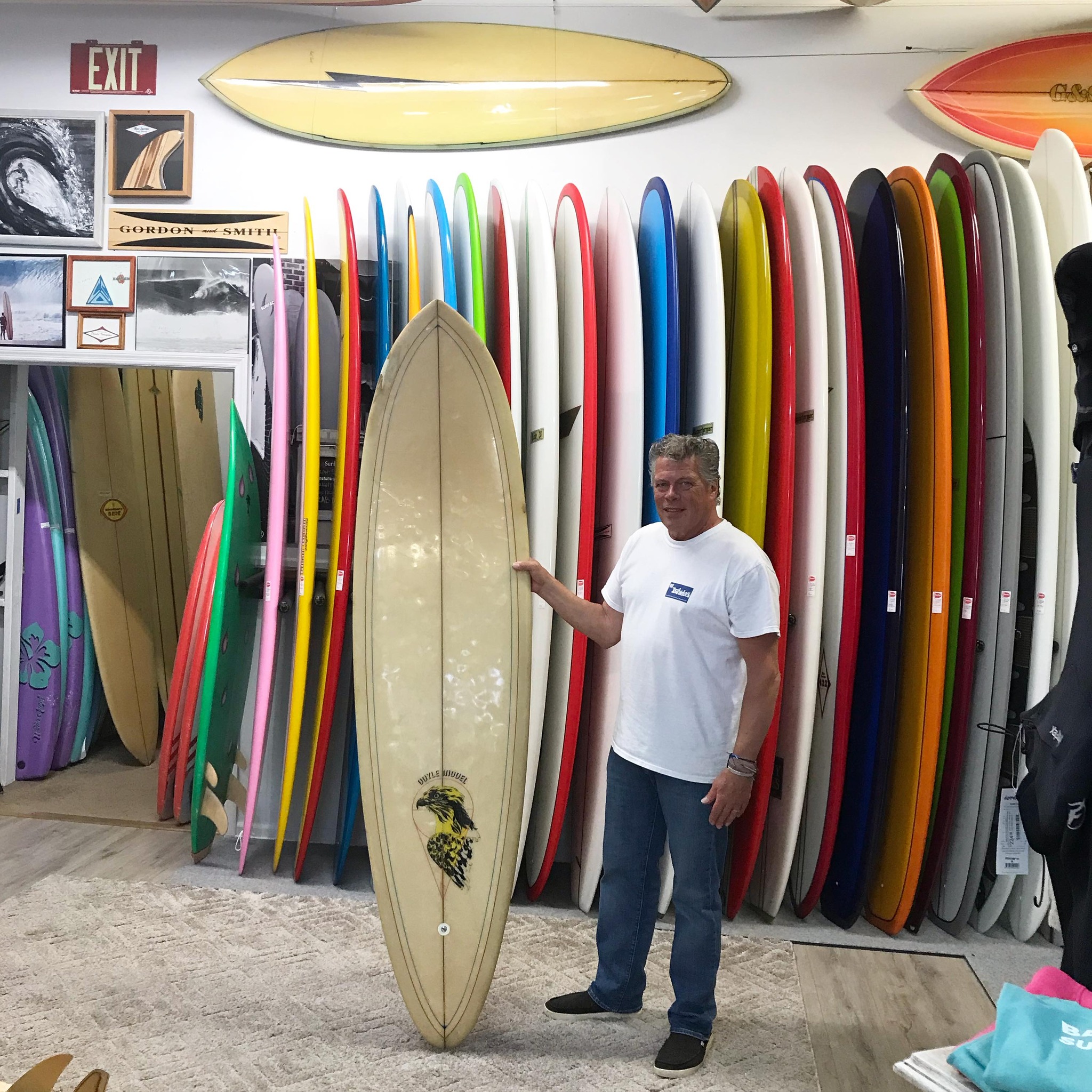 Vintage Hansen surfboard from the 1960s by Buzzy Smole