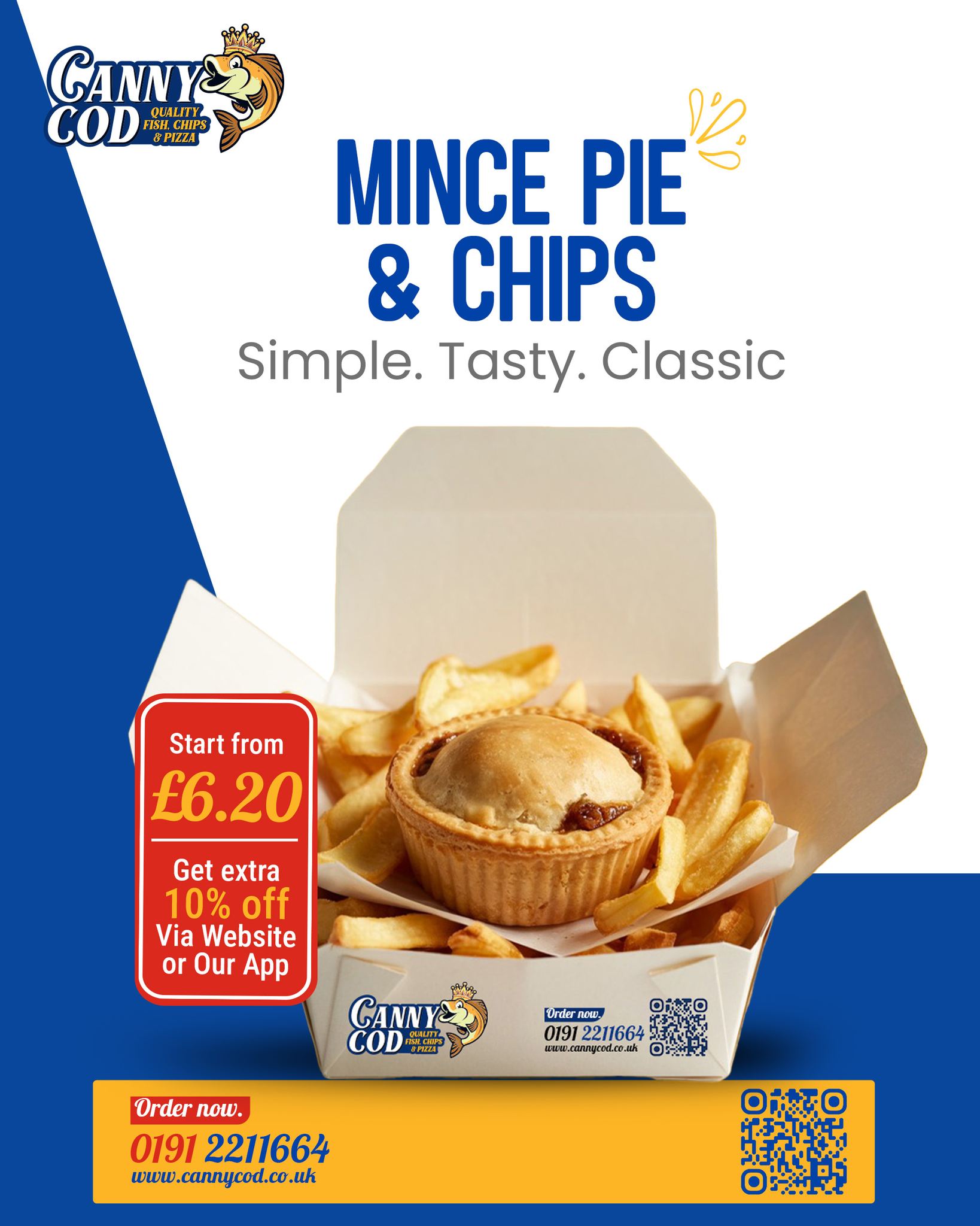 The Canny Cod - A proper comfort combo 🥧🍟 Our MINCE PIE is... | Facebook