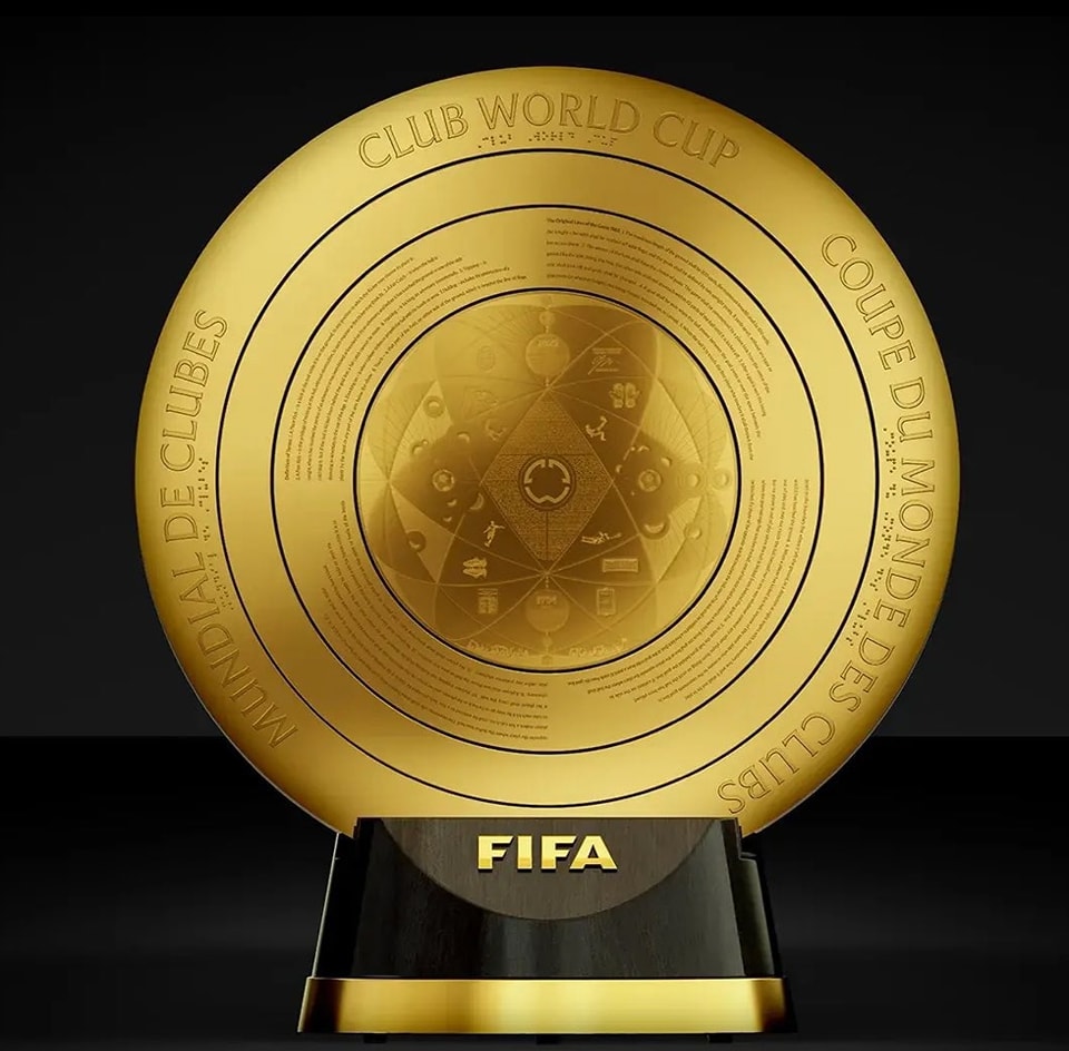 The trophy for the 2025 FIFA Club World Cup is plated with 24