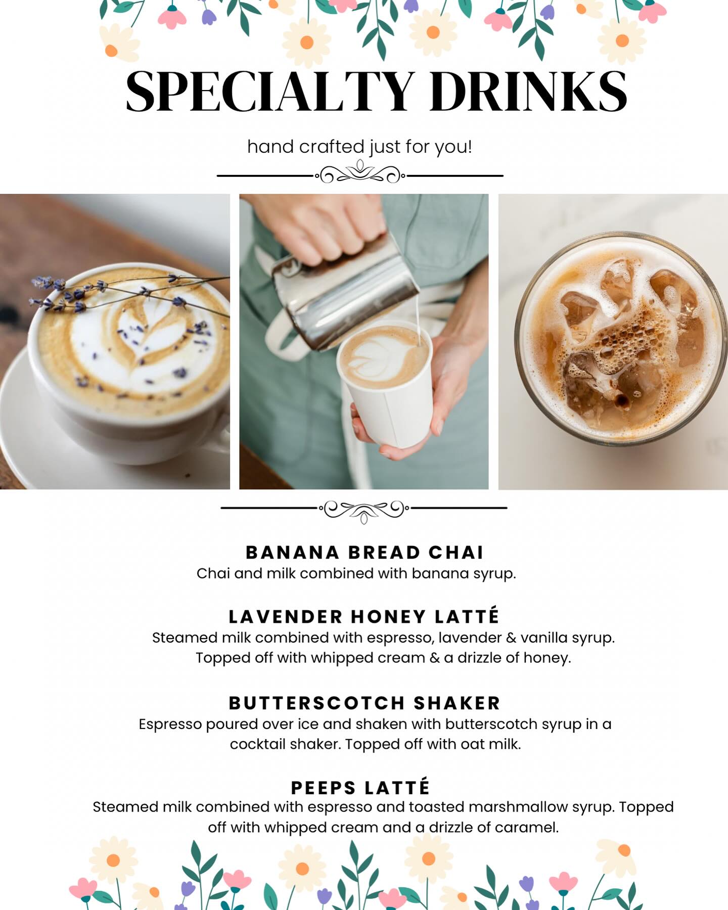 Lox, - 🌷☕️ Spring specialty drinks are here!!☕️🌷come enjoy the delight ...