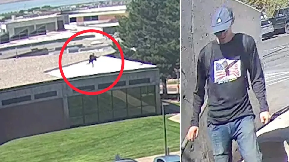 Sick - New video of Charlie Kirk suspect escaping via roof released by ...