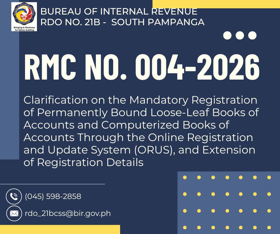 BIR... - BIR Revenue District Office 21B - South Pampanga