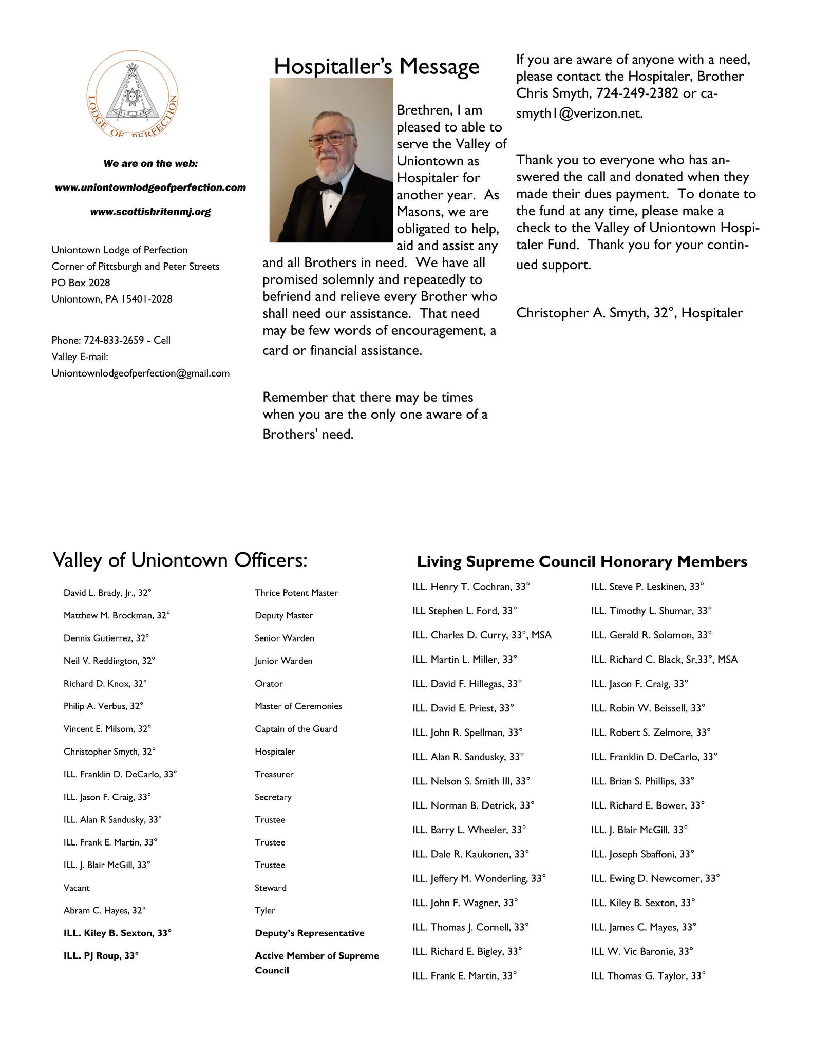 Uniontown Lodge of Perfection | Uniontown PA