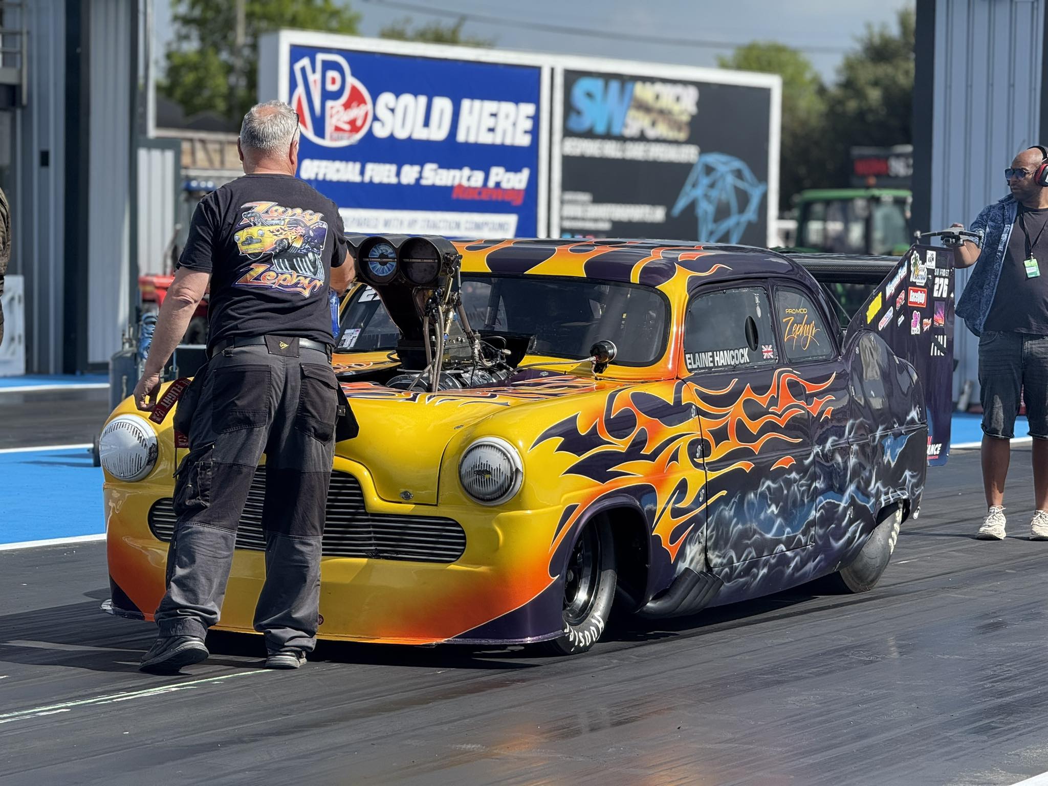 Great to see Elaine Hancock of Crazy Lady Racing back out in the