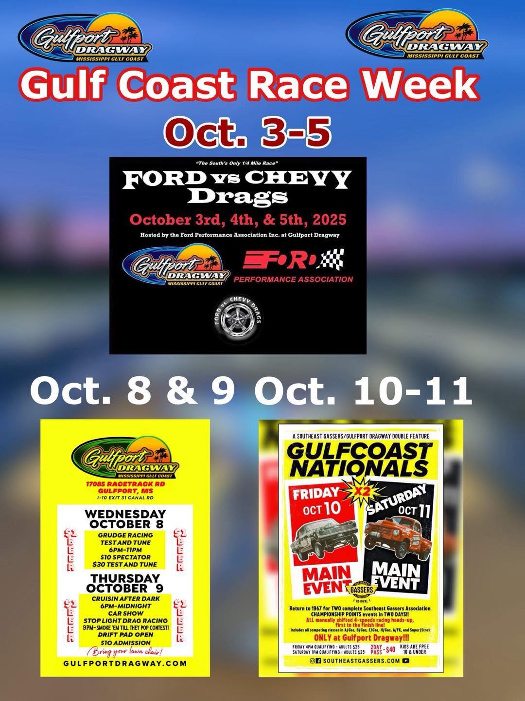 Gulfport - 📣📣 Gulfport Dragway’s Gulf Coast Race Week Right Around the ...