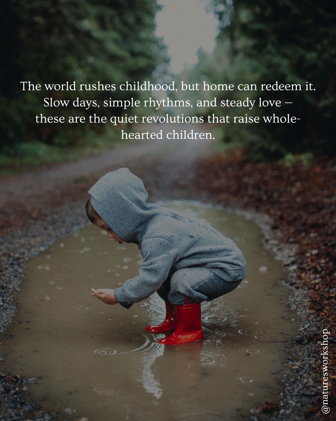 The world rushes childhood, but... - Nature's Workshop Plus | Facebook