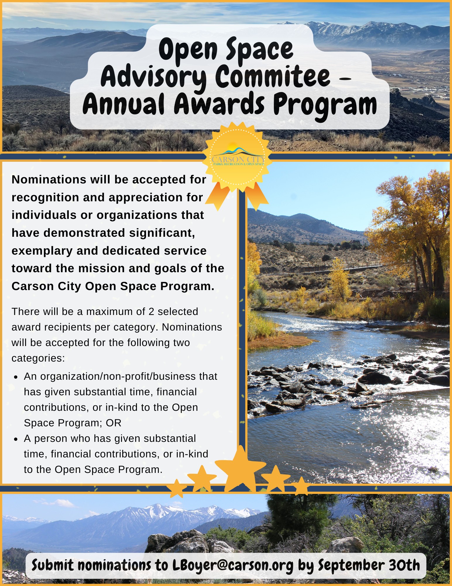 Carson - The nomination period for the Open Space Advisory Committee ...