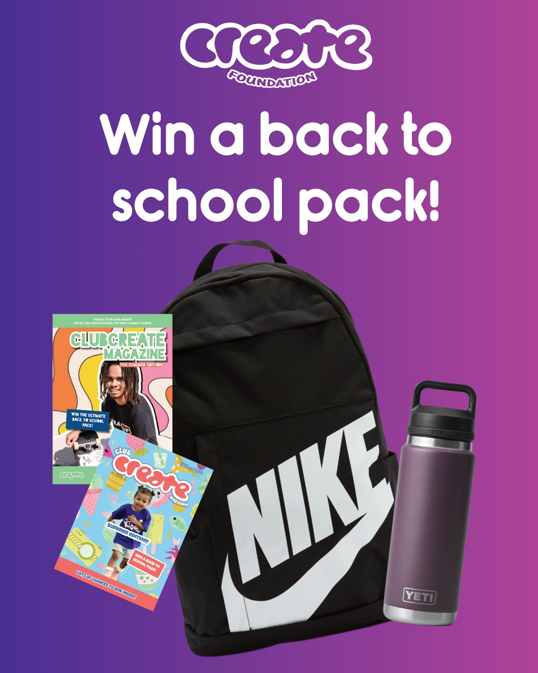 Win the ultimate back to school pack... - Create Foundation | Facebook