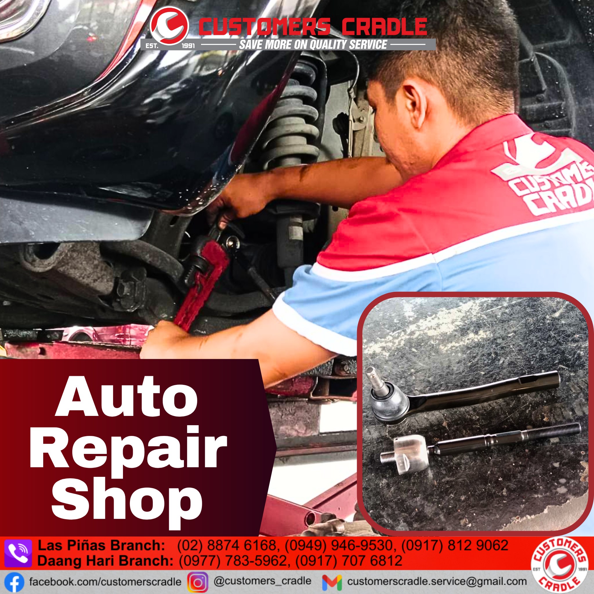 Replacing the tie rod and rack end on... - Customers Cradle | Facebook