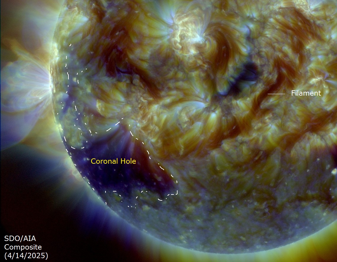 Space - Last month a very large coronal hole directly faced our planet ...