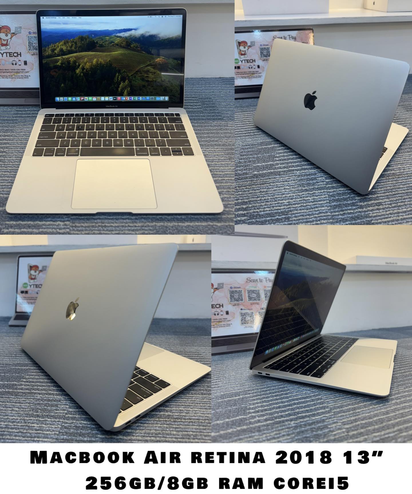 ? MacBook Air Retina 2018 (13”) •128/ 8GB RAM | Core i5 •256/8GB 
