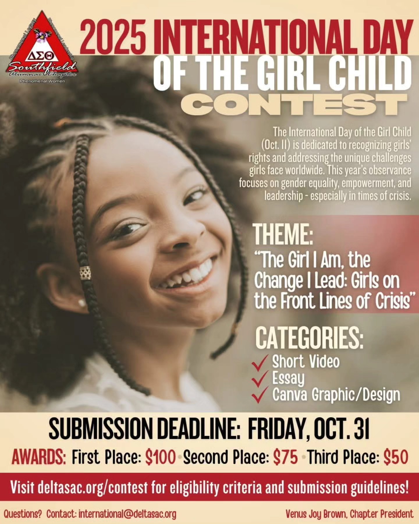 Metro - 2025 International Day of the Girl Child Contest Oct 16, 2025 ...