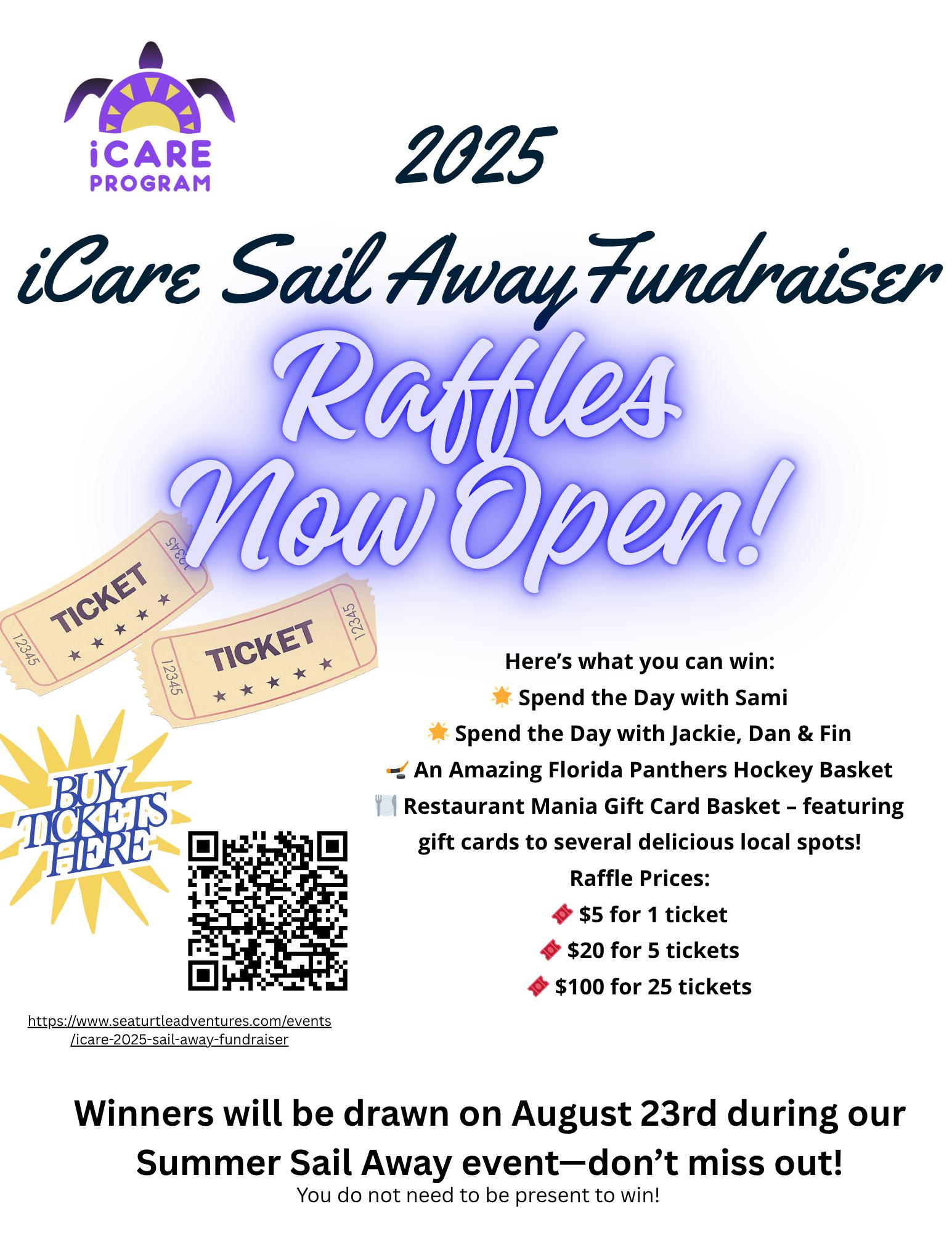 🎉 RAFFLE TICKETS... - ICARE Program - Sea Turtle Adventures | Facebook