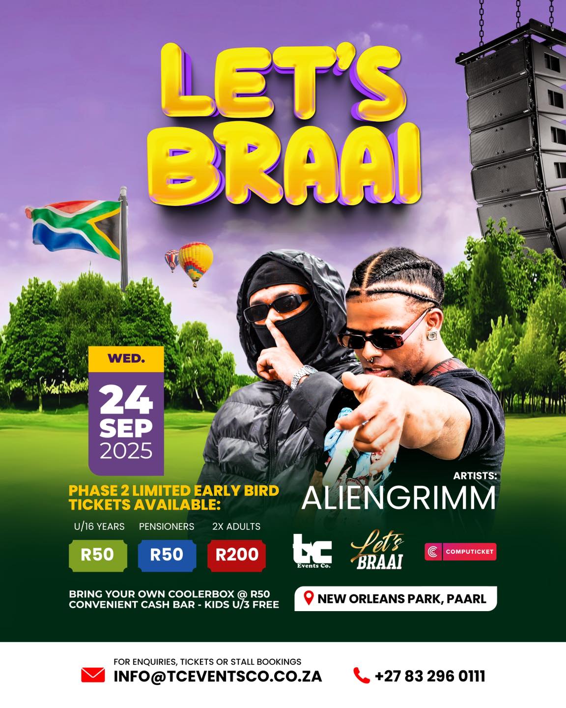 TC Events Co - 🔥 As ek rap, dan braai ons! 🔥 @aliengrim... | Facebook