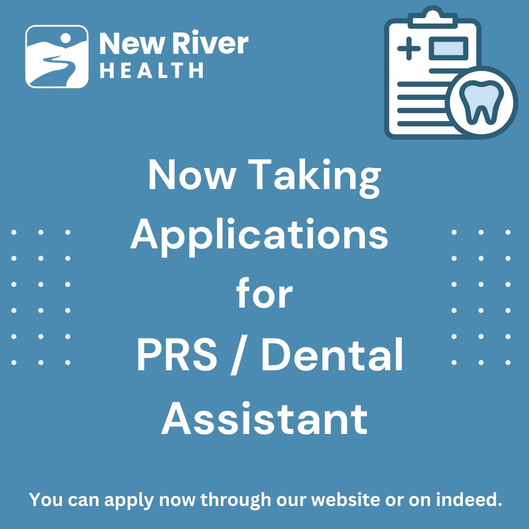 🚨 Now Hiring: PRS/Dental Assistant 🚨 📍... - New River Health | Facebook