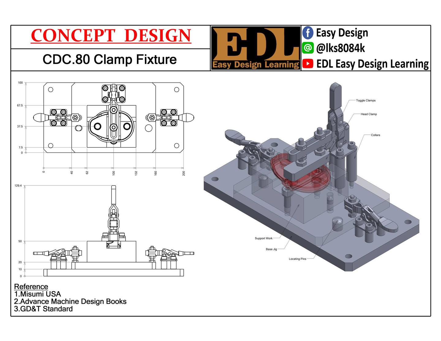 Easy Design - 👩‍🏫มาดูตัวอย่างการออกแบบ Clamp Fixture... | Facebook