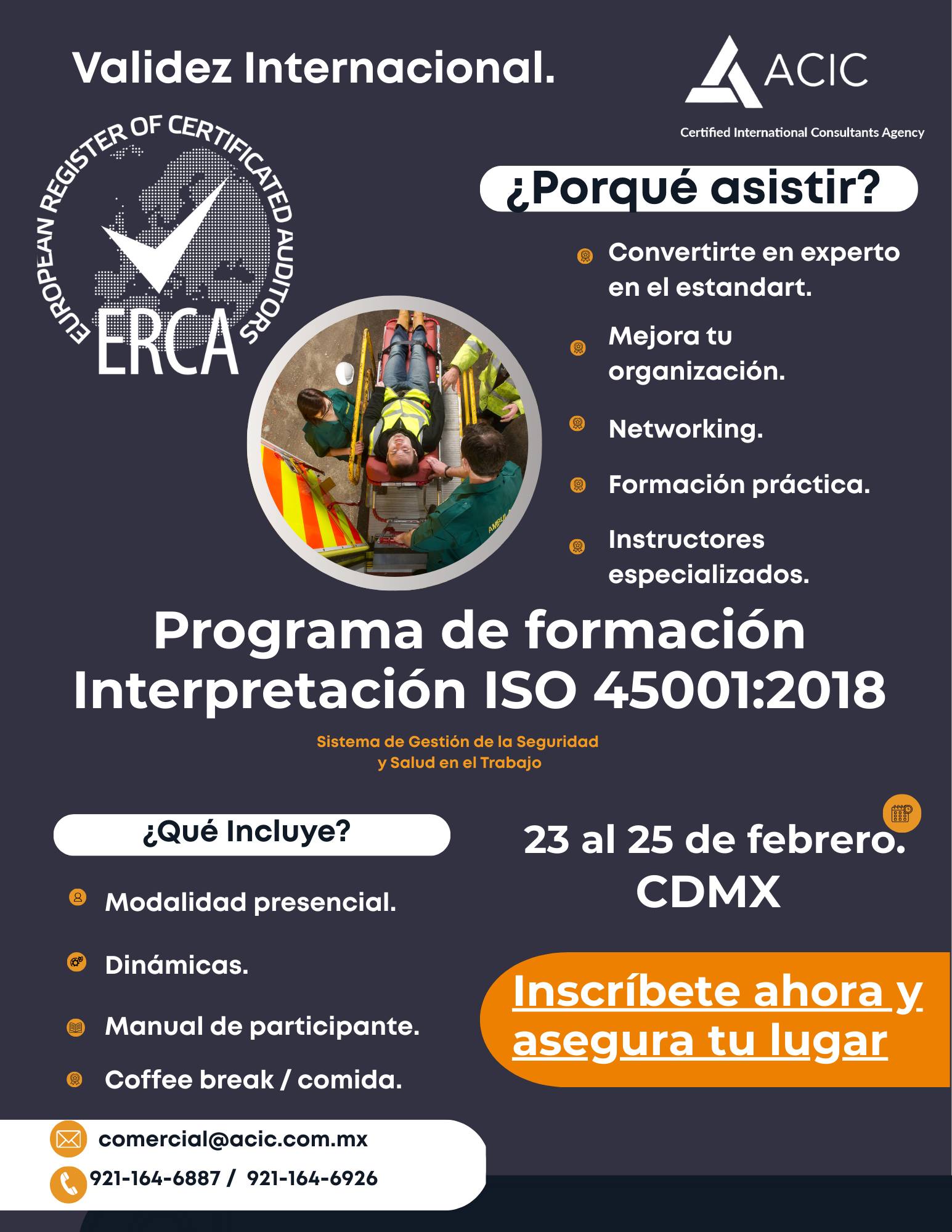 ACIC - 🚧 Cuidar a tu equipo es la mejor inversión La ISO 45001:2018 te ...
