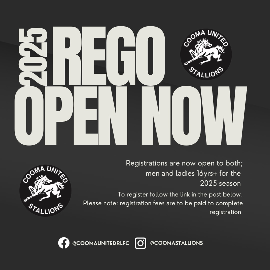Cooma - REGISTRATIONS NOW OPEN! 🐎 Registrations for the 2025 season are ...