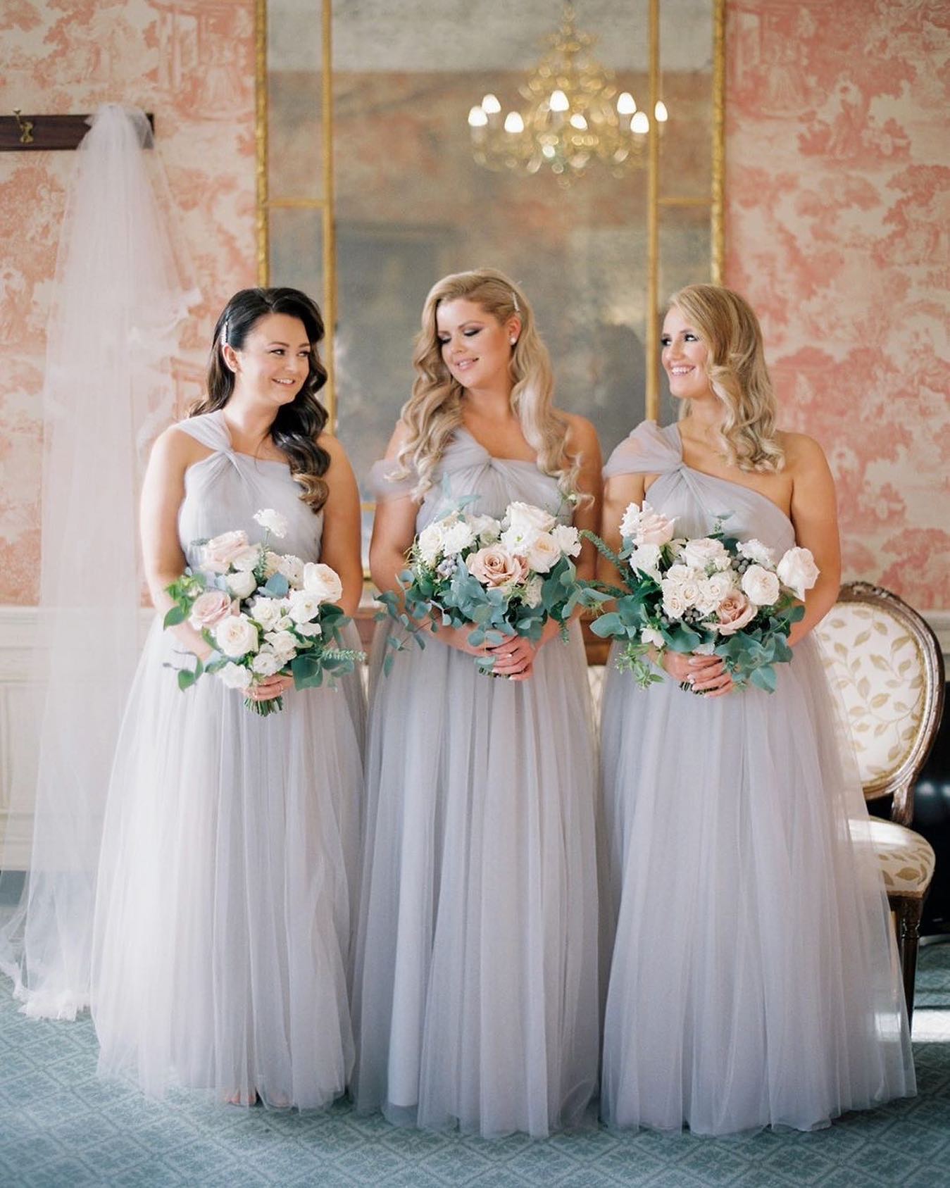 th&th bridesmaid dresses Zimmermann, Polka-dot tiered midi