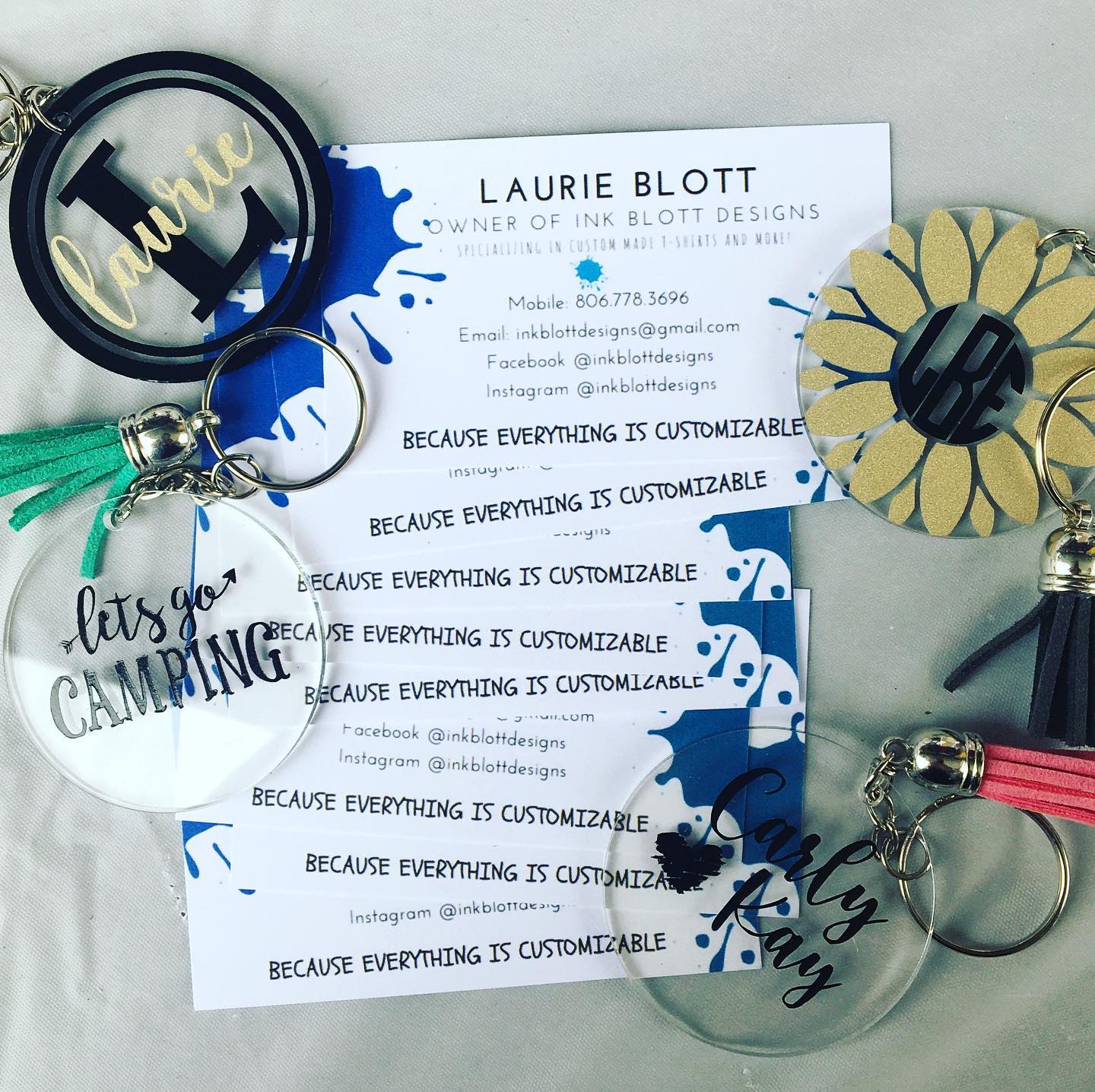 Ink Blott Designs - Custom made keychains as stocking stuffers, friend ...