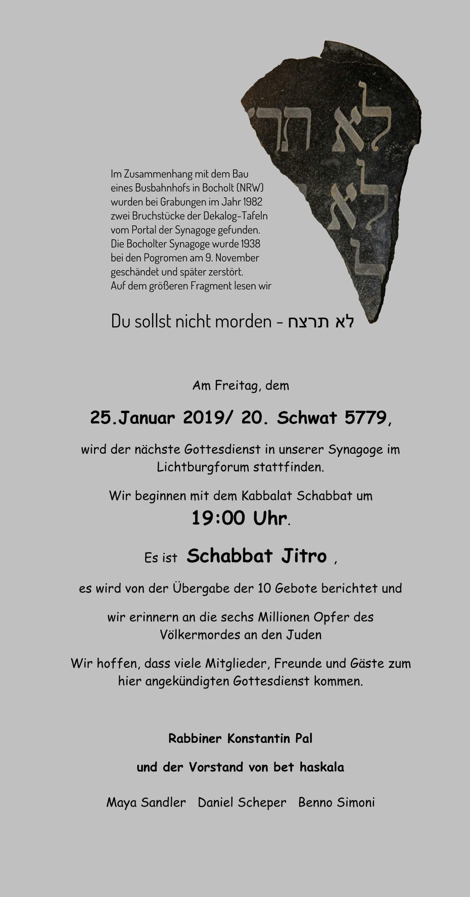 Unabhangige Synagogengemeinde Berlin Bet Haskala E V Facebook