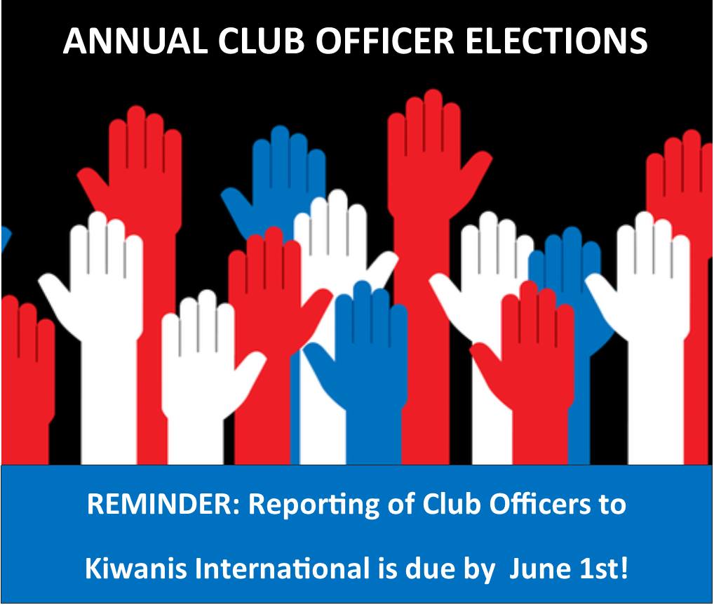 Club Officer Elections It's time to hold your Club's Annual Officer ...