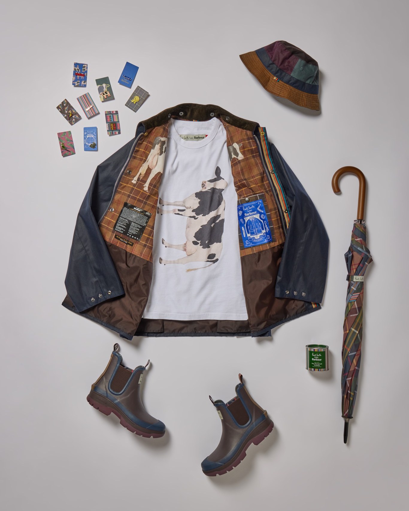 Step into the world of Paul Smith Loves Barbour—with a wardrobe to 