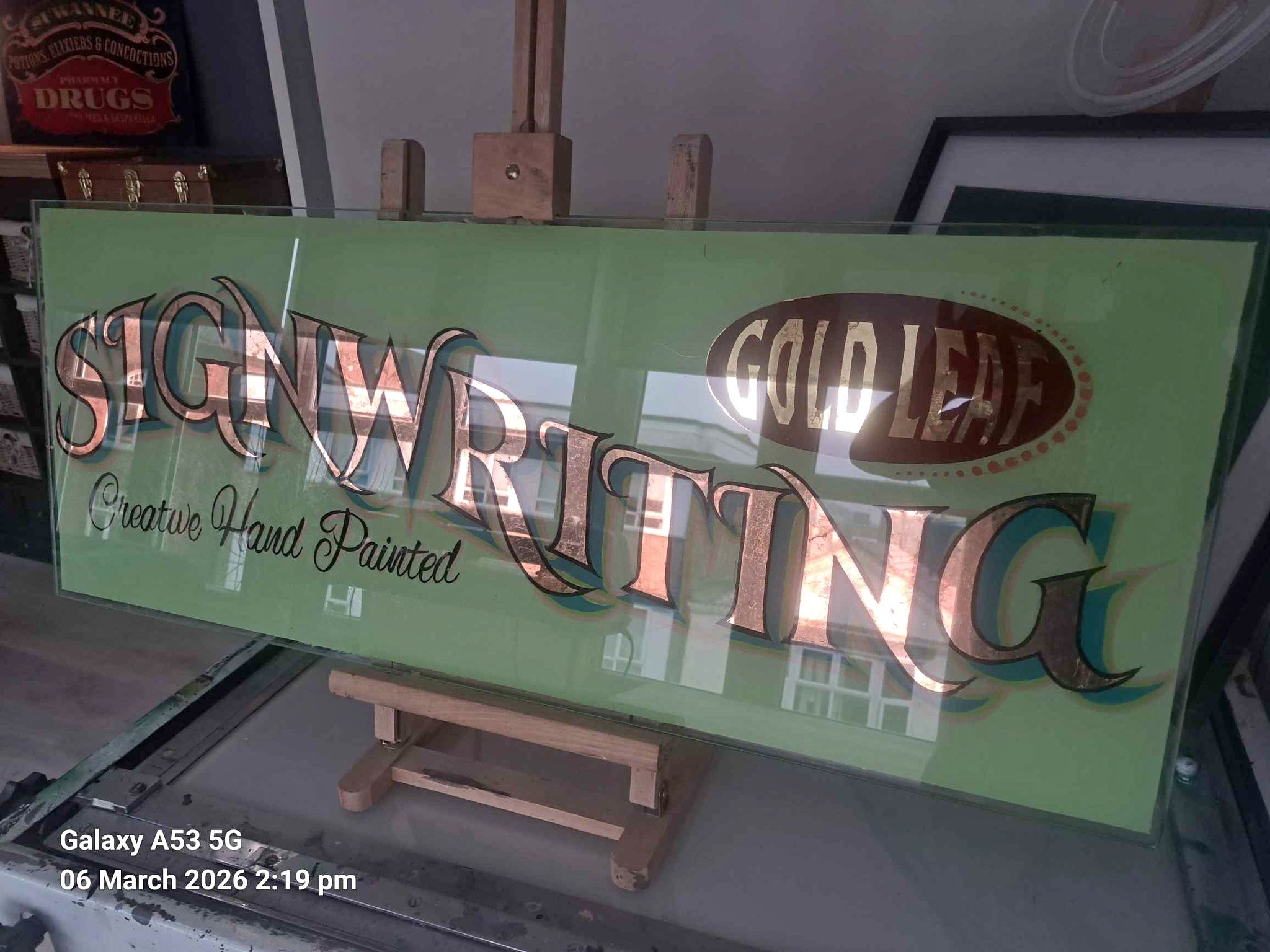 Signwriting sign. Reverse painted glass - Plaques & Signs - Camberley ...