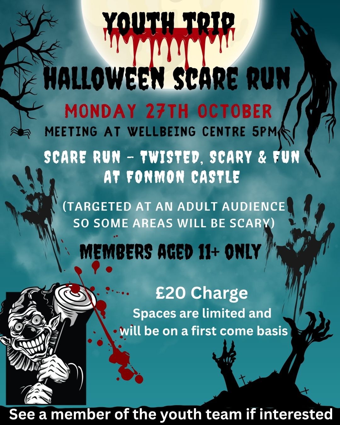 Gellideg - Our Halloween trip for members aged 11+ will be at Fonmon ...