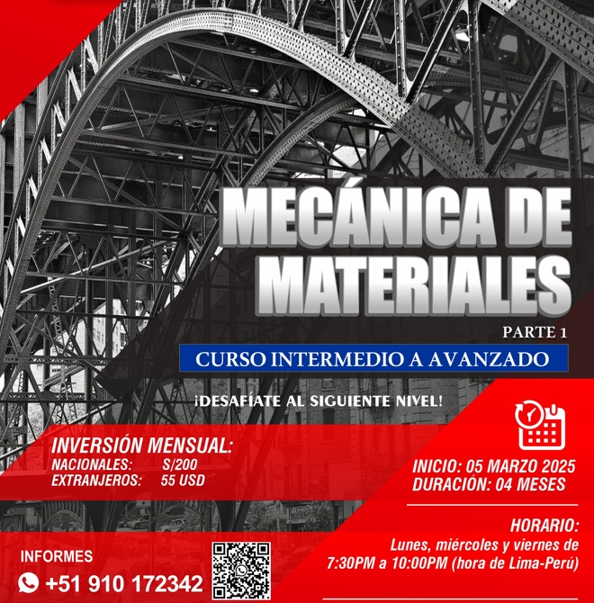 Óptimo - Curso ESPECIAL: MECÁNICA DE MATERIALES AVANZADA - PARTE I Este ...
