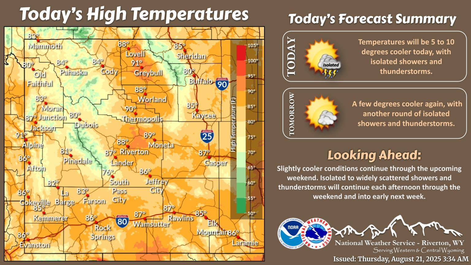 US - Temperatures will be noticeably cooler today, to the tune of 5 to ...