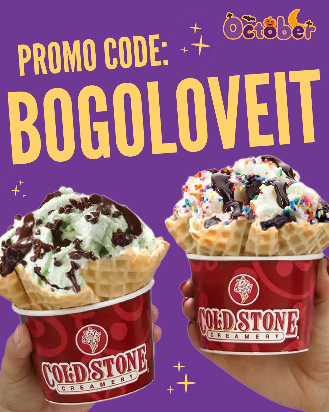 🎃👻 October just got sweeter! 🍦 Use... - Cold Stone Creamery | Facebook