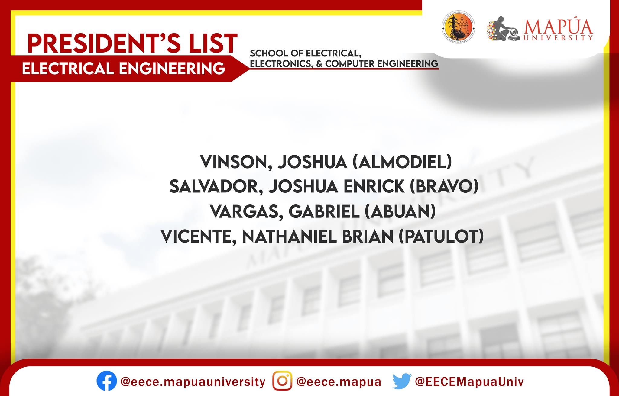 School of Electrical, Electronics, & Computer Engineering, Mapúa ...