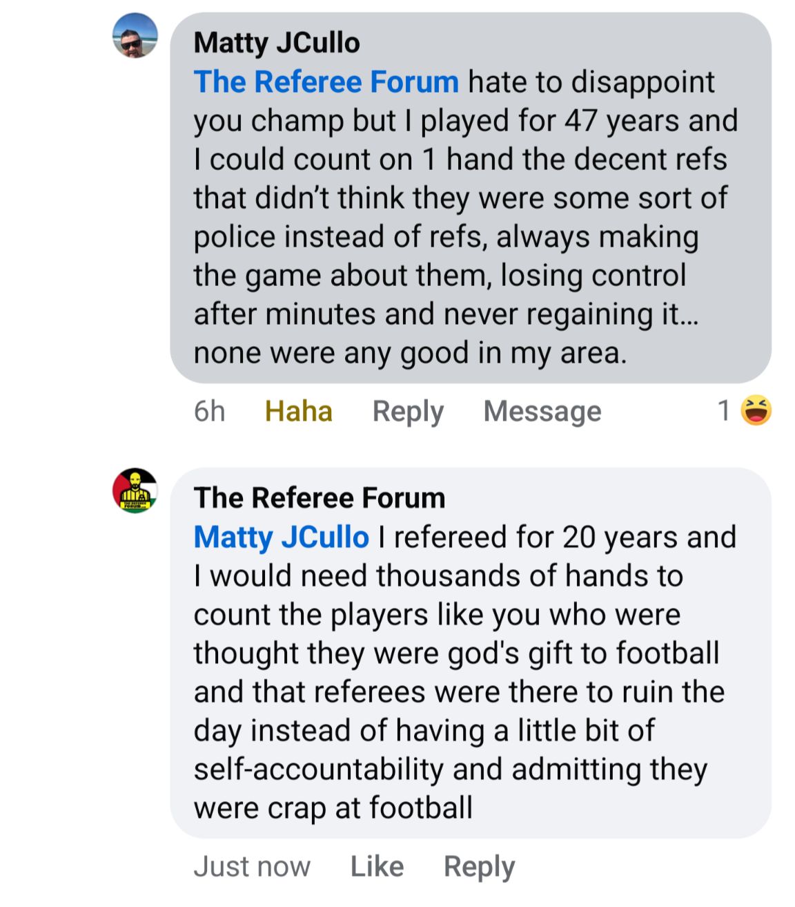 🚨 Player vs Referee Accountability 🚨... - The Referee Forum | Facebook