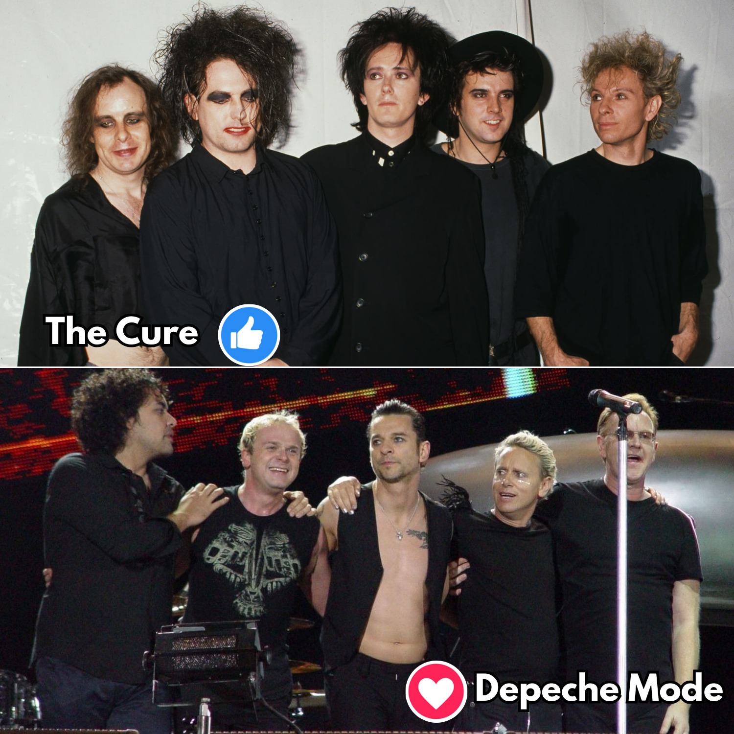 👍 The Cure / ❤️ Depeche Mode / 😍 The Smiths 👍 The Cure The