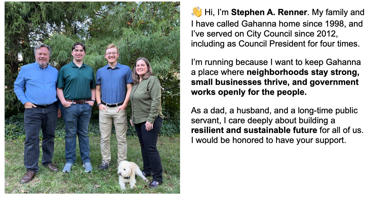 Gahanna Councilman Stephen A Renner