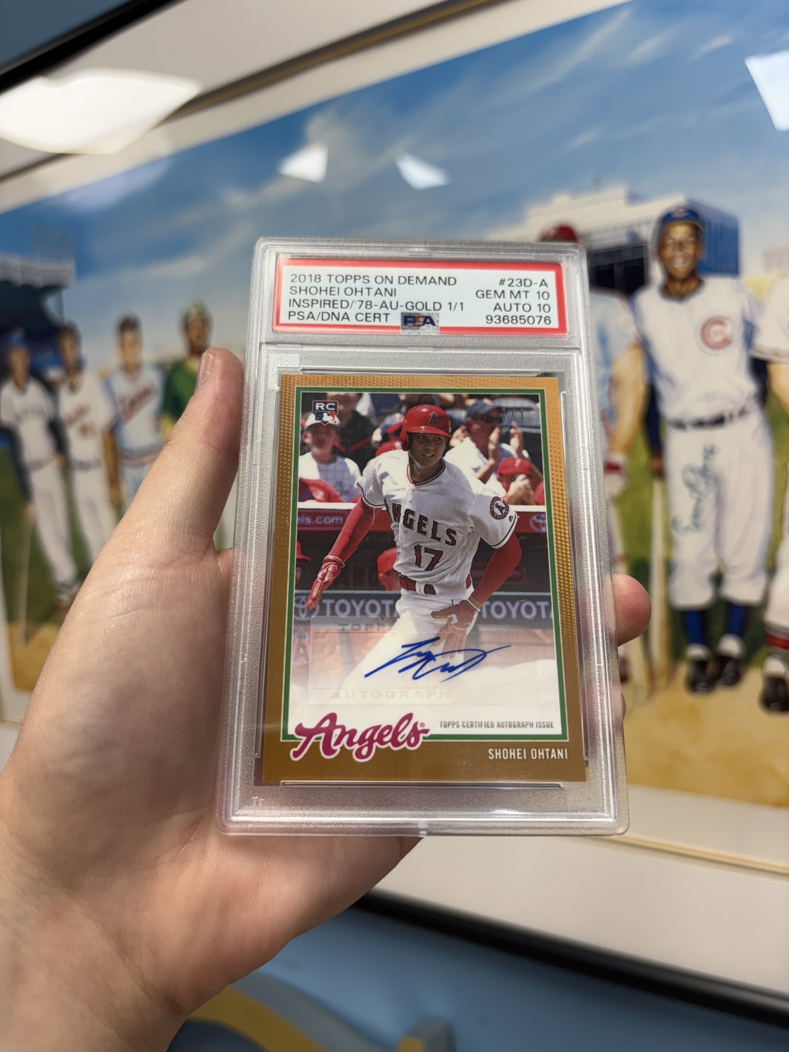 Rare Shohei Ohtani 1/1 topps Allen and ginter rookie printing 