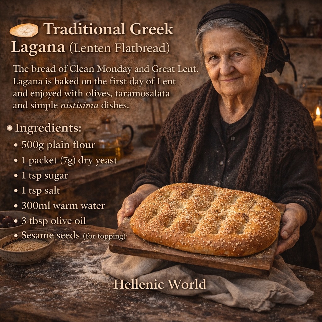 Hellenic World - 🫓 Traditional Greek Lagana (Lenten... | Facebook