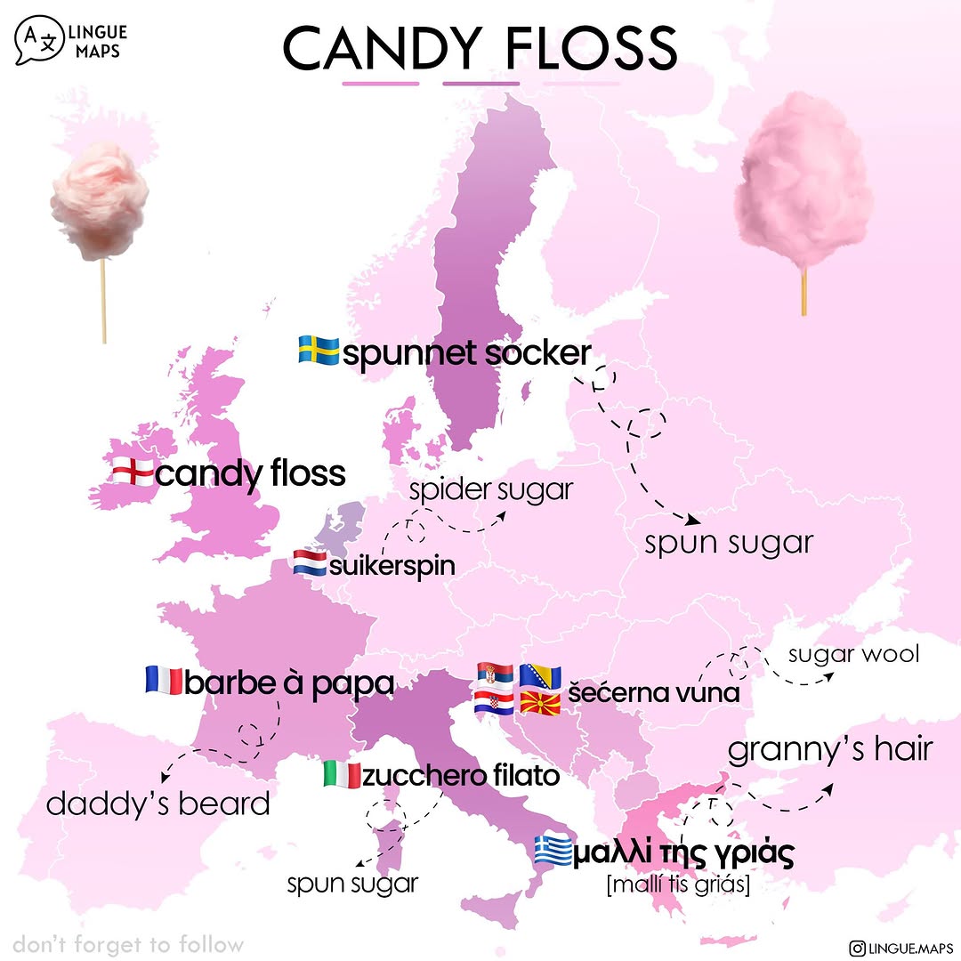 Brilliant Maps - Map Showing Some of The Funny Names For... | Facebook