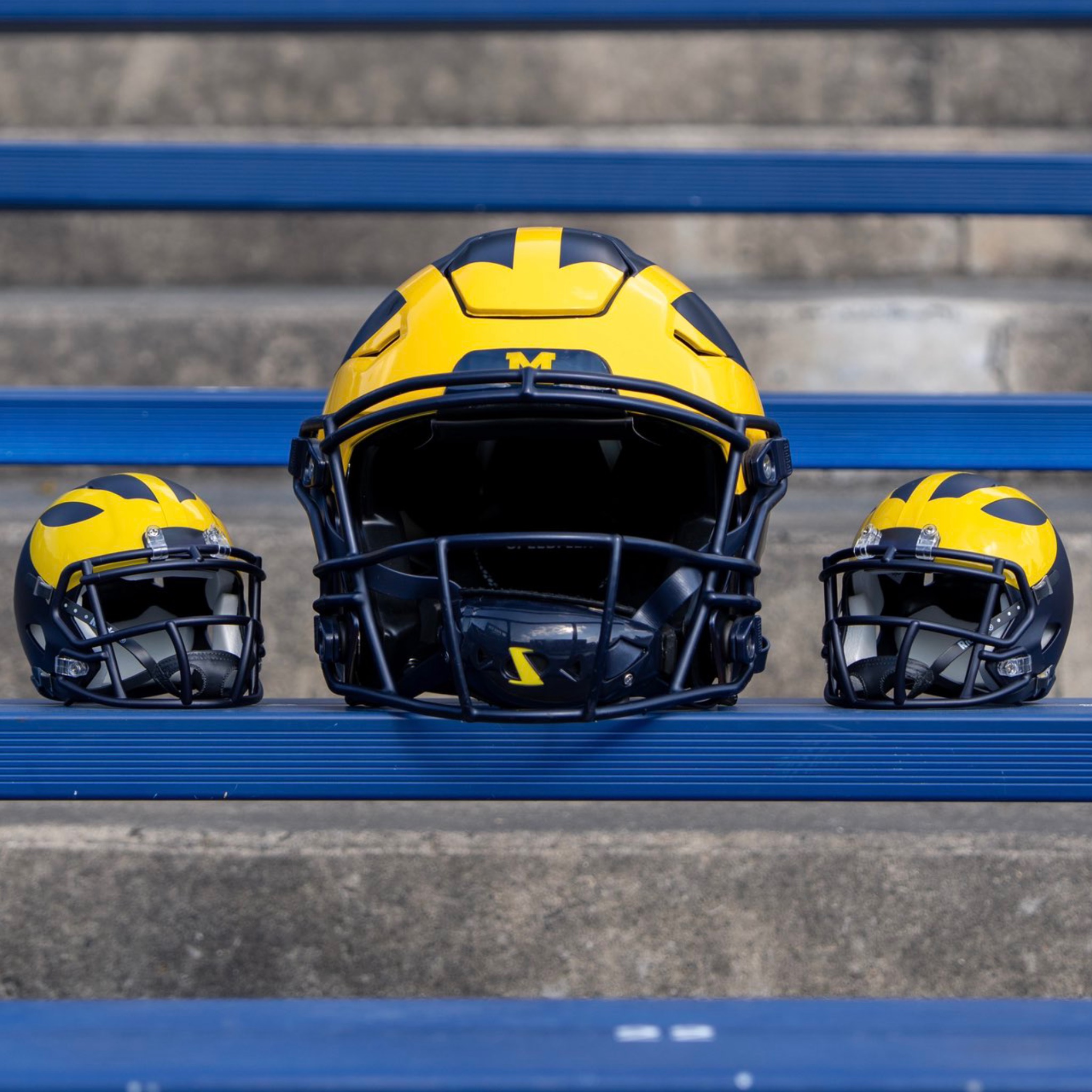 blue and yellow football helmet Los Angeles Rams Replica Speed It is not to be used for play Why Do Delaware's Football Helmets