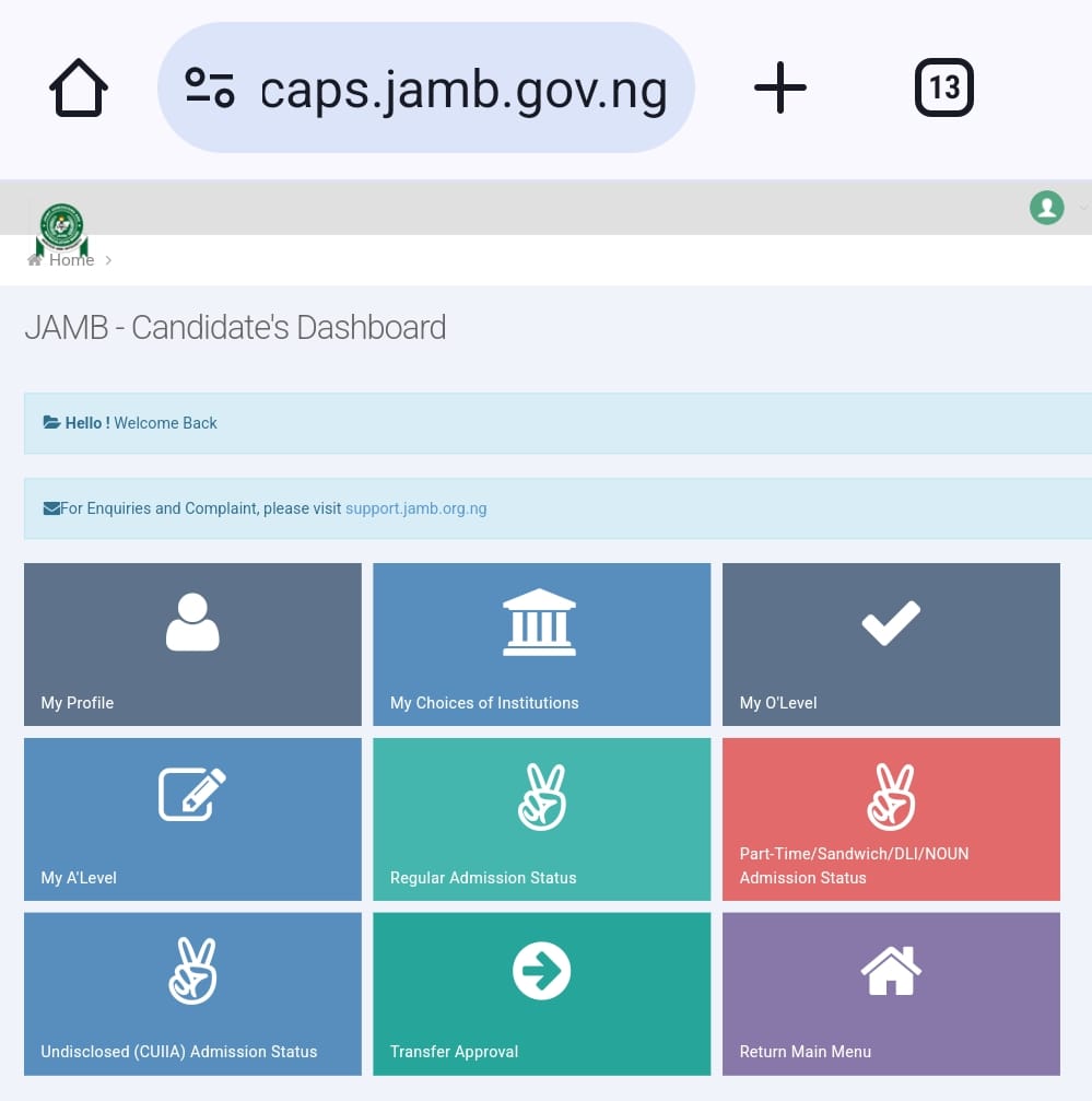Uniport - ABOUT JAMB CAPS/PORTAL The Joint Admissions and Matriculation ...