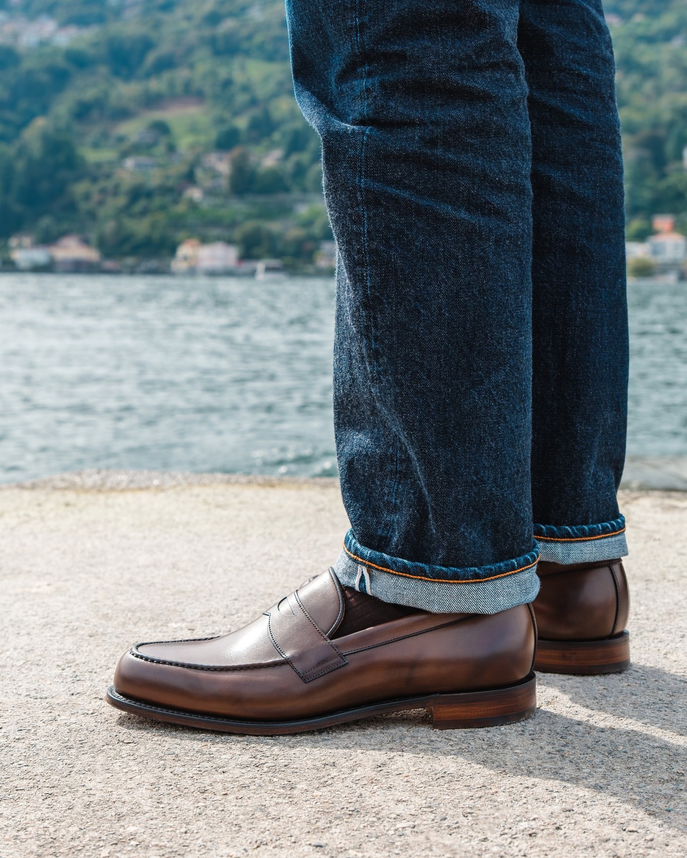 For a timeless debonair look, choose Hudson our men's Penny loafer