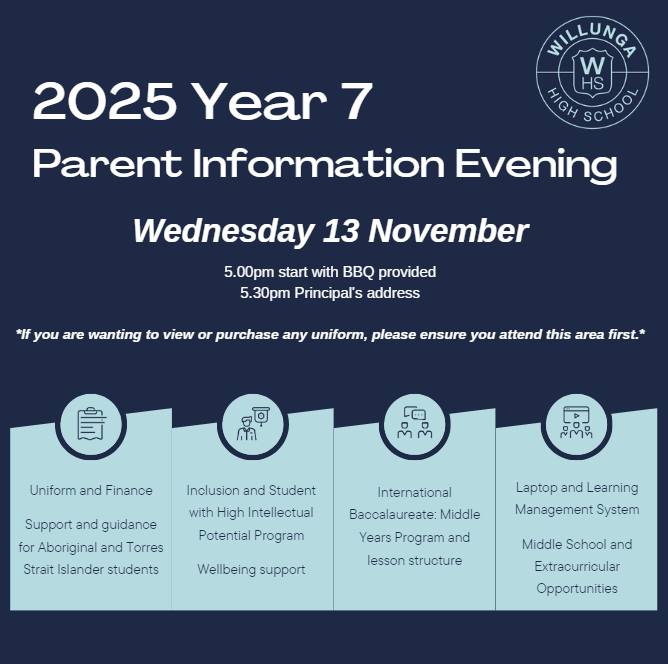 📢 Attention Year 7 2025 Families! 📢... - Willunga High School