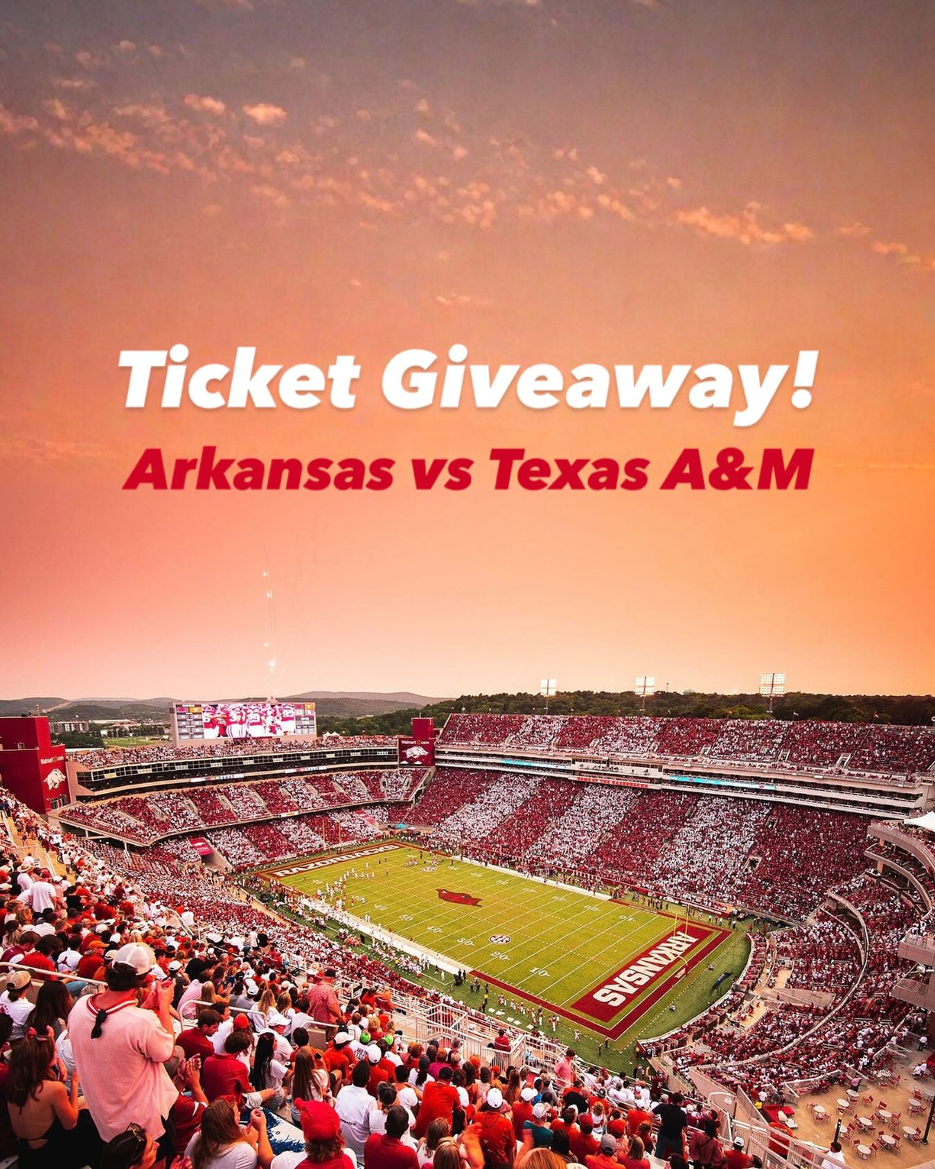 NWA - We’re giving away 2 tickets to see the Arkansas Razorbacks take ...