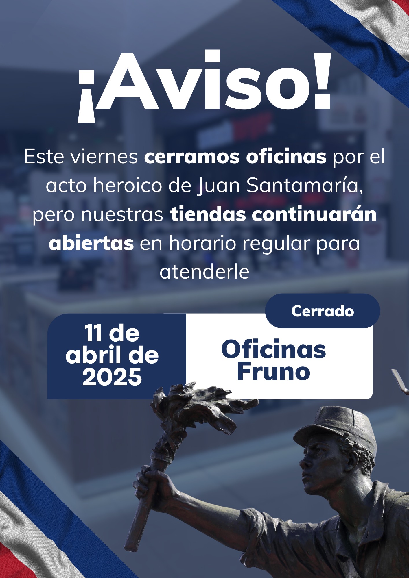 FRUNO - Este 11 de abril nuestras oficinas estarán cerradas en honor a ...