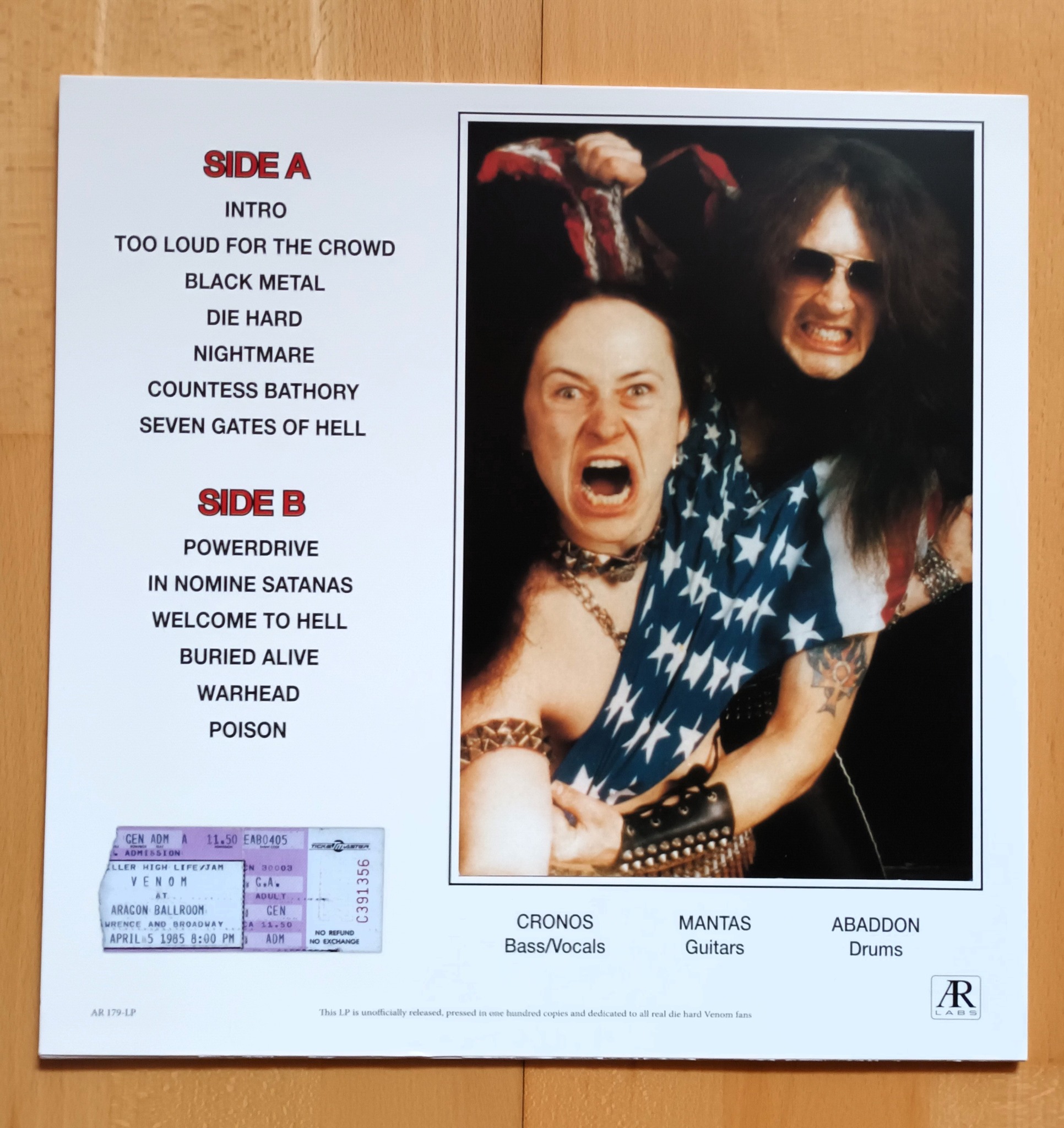 Venom 🇬🇧🤘- Live in Chicago 1985 - lim. 100 Vinyl #Venom