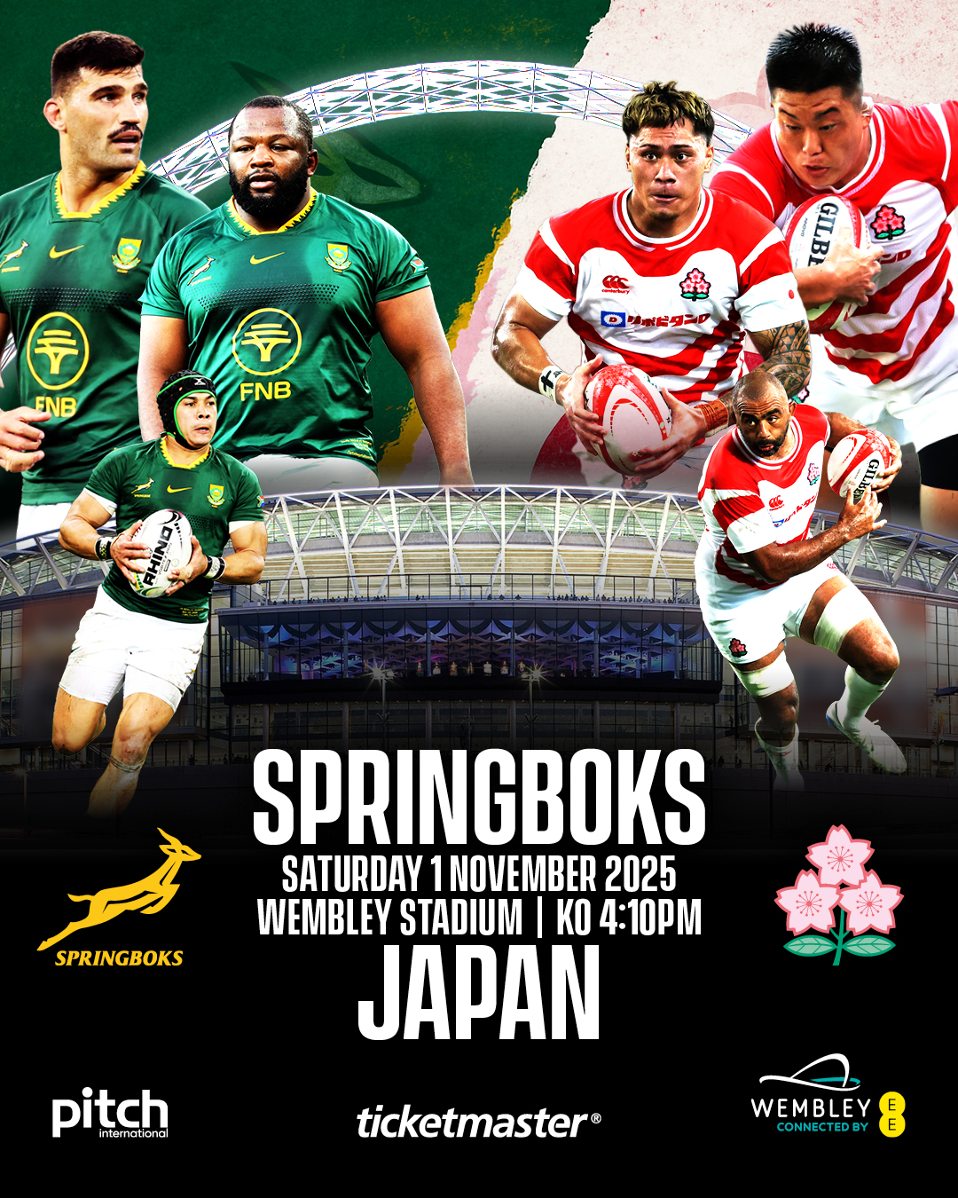 Wembley - Up next at Wembley: World Champions Springboks take on Japan ...