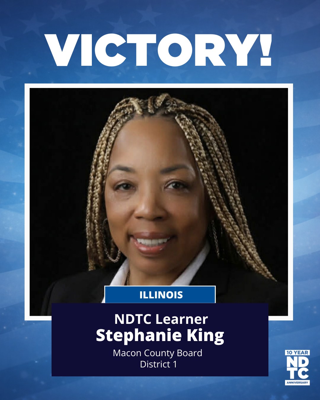 National - Congratulations to Stephanie Renee King on her primary